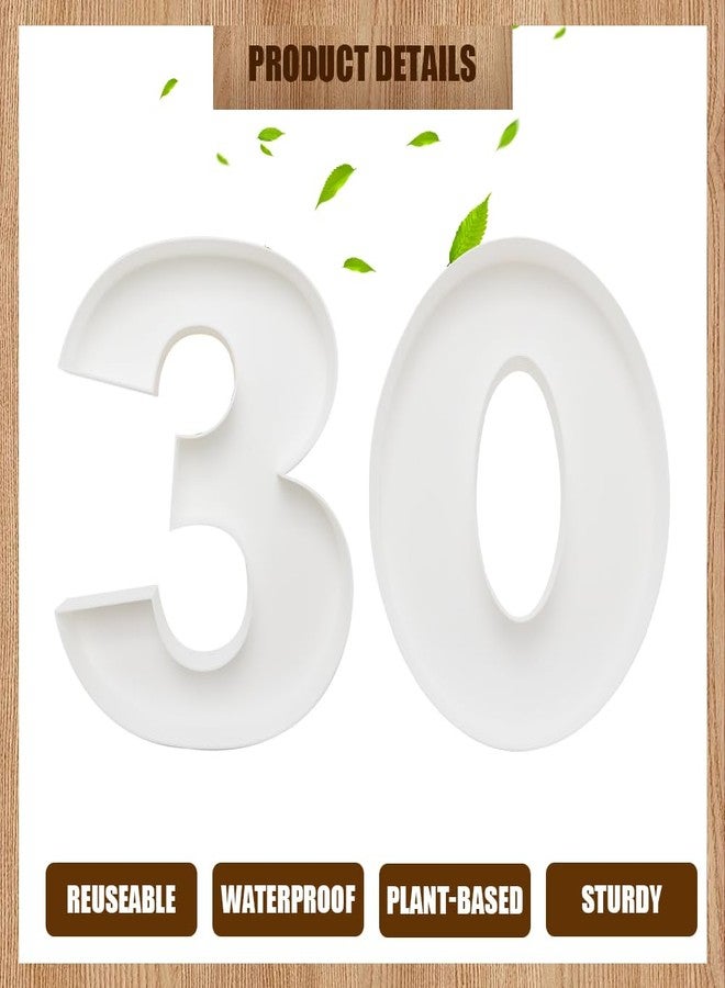 Valguri Reusable Charcuterie Number Fillable Serving Tray 10 inch, Food Appetizer Tray, Birthday Anniversary Treat Party Decor (30 Shape) - Image 2